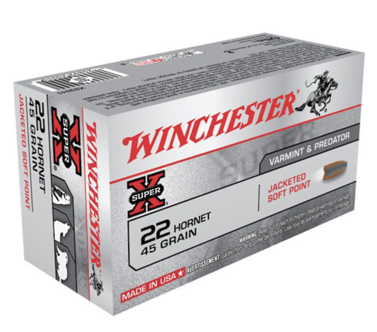 Winchester Super x 22 Hornet 45gr SP x50